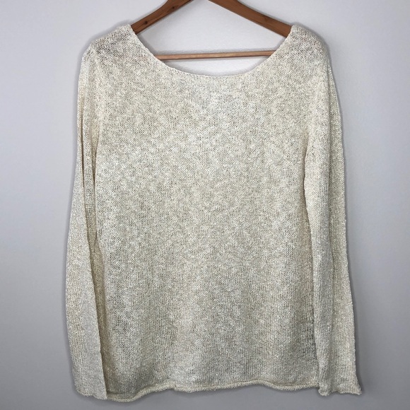 Zara Sweaters - Cream Zara knit lightweight sweater size M